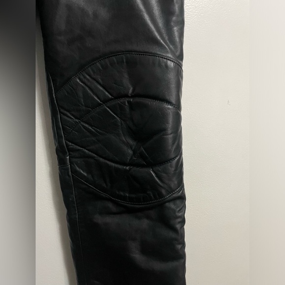 Wolf Of Canada Leather Overalls Motorcycle Pants Size Large - Picture 11 of 13